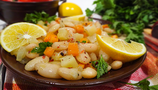 Белая фасоль с оливковым маслом