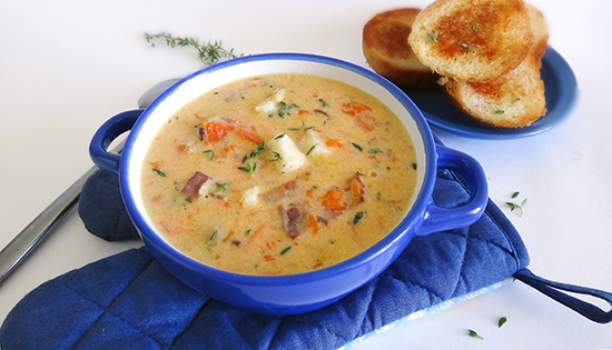 Чаудер с тыквой и треской (Chowder with Pumpkin and Cod)