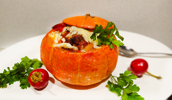 Chile Mini Pumpkin with Cheddar Cheese