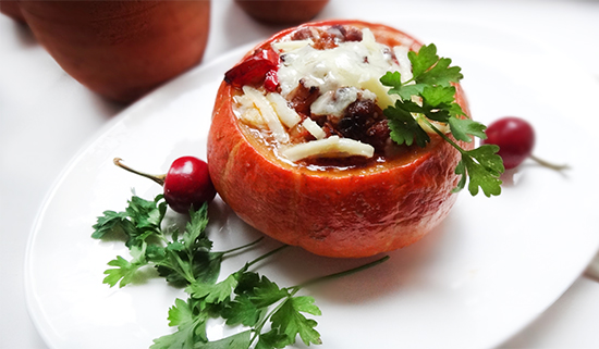 Chile Mini Pumpkin with Cheddar Cheese