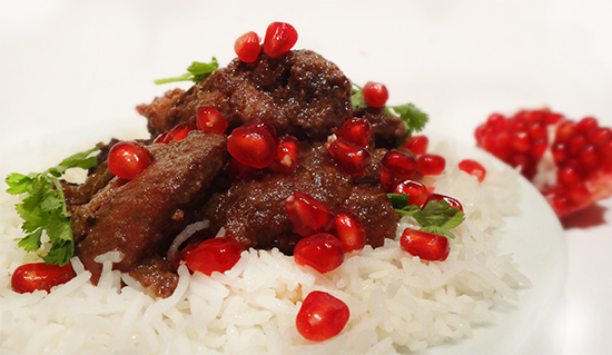 Фесенджан - курица с соусом из орехов и граната