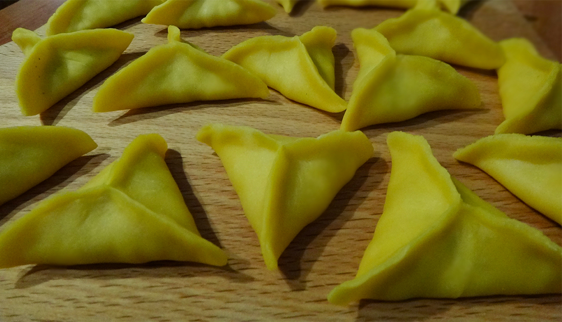 креплах с курицей