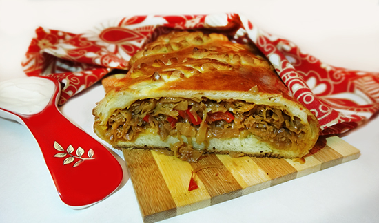 Кулебяка с капустой (Russian Cabbage Pie «Coulibiac»)