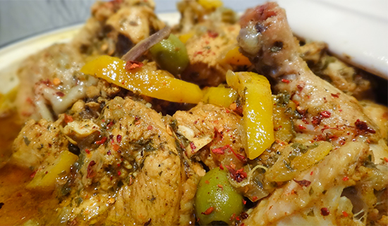 Moroccan Chicken, Salted Lemon and Olives