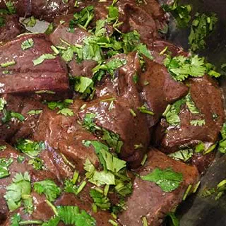 Шашлык из печени в жировой сетке – (BBQ Liver Wrapped in Caul Fat)
