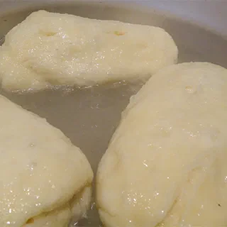 Свичкова на сметане (Beef Tenderloin with Cream Sauce, Dumplings and Cranberry Jam)
