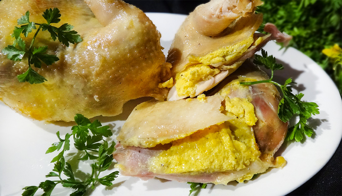 тутырган тавык фаршированная курица по-татарски
