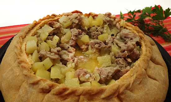 Зур Бэлеш с мясом и картофелем (Tatar Big Pie)
